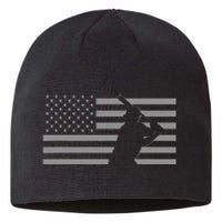 American Baseball Player USA Flag Sustainable Beanie