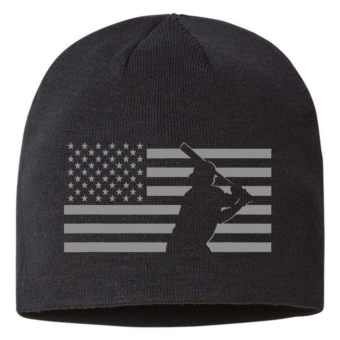 American Baseball Player USA Flag Sustainable Beanie