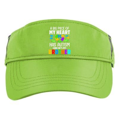 A Big Piece Of My Heart Has Autism And He's My Brother Cute Adult Drive Performance Visor