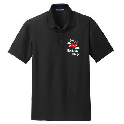 Airplane Birthday Party Outfit - I'm The Birthday Boy Dry Zone Grid Polo