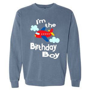 Airplane Birthday Party Outfit - I'm The Birthday Boy Garment-Dyed Sweatshirt