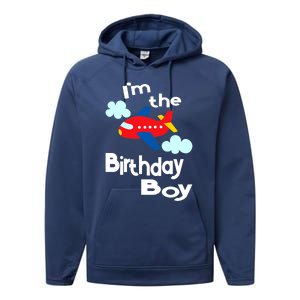 Airplane Birthday Party Outfit - I'm The Birthday Boy Performance Fleece Hoodie