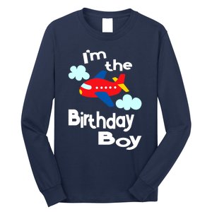 Airplane Birthday Party Outfit - I'm The Birthday Boy Long Sleeve Shirt