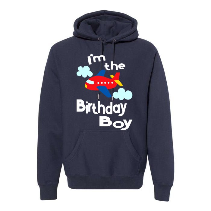 Airplane Birthday Party Outfit - I'm The Birthday Boy Premium Hoodie