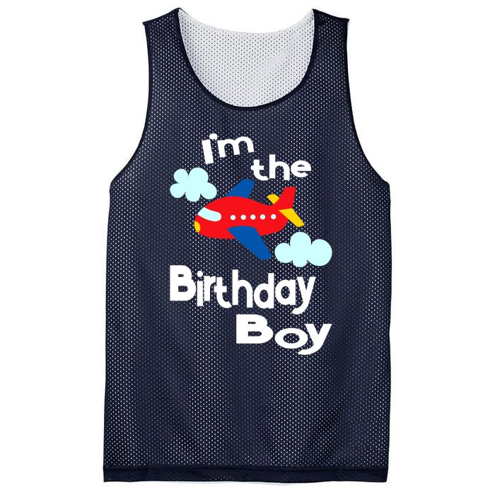 Airplane Birthday Party Outfit - I'm The Birthday Boy Mesh Reversible Basketball Jersey Tank