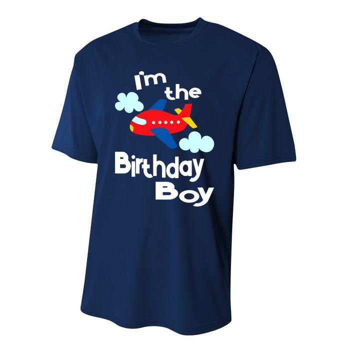 Airplane Birthday Party Outfit - I'm The Birthday Boy Performance Sprint T-Shirt