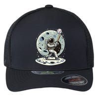 Astronaut Baseball Player Outer Space Moon Space Hitter Gift Flexfit Unipanel Trucker Cap