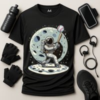 Astronaut Baseball Player Outer Space Moon Space Hitter Gift Performance Shirt