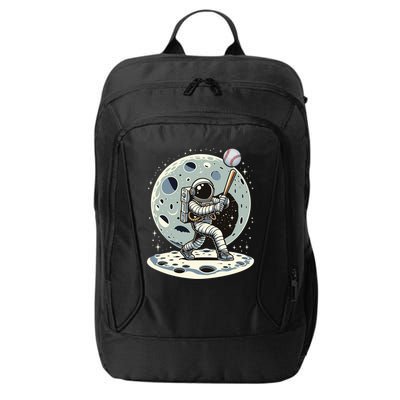 Astronaut Baseball Player Outer Space Moon Space Hitter Gift City Backpack