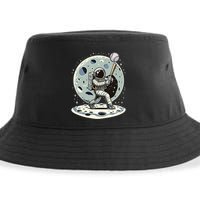 Astronaut Baseball Player Outer Space Moon Space Hitter Gift Sustainable Bucket Hat