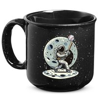 Astronaut Baseball Player Outer Space Moon Space Hitter Gift 15oz Campfire Ceramic Mug
