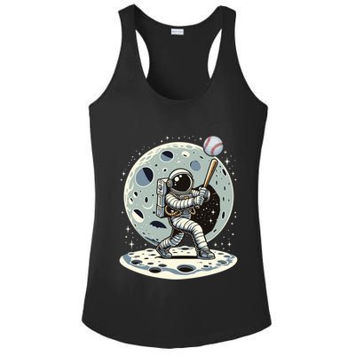 Astronaut Baseball Player Outer Space Moon Space Hitter Gift Ladies PosiCharge Competitor Racerback Tank