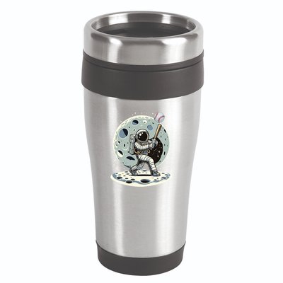 Astronaut Baseball Player Outer Space Moon Space Hitter Gift 16oz Travel Tumbler
