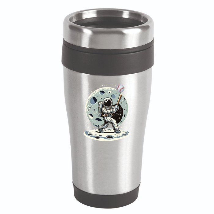 Astronaut Baseball Player Outer Space Moon Space Hitter Gift 16oz Travel Tumbler