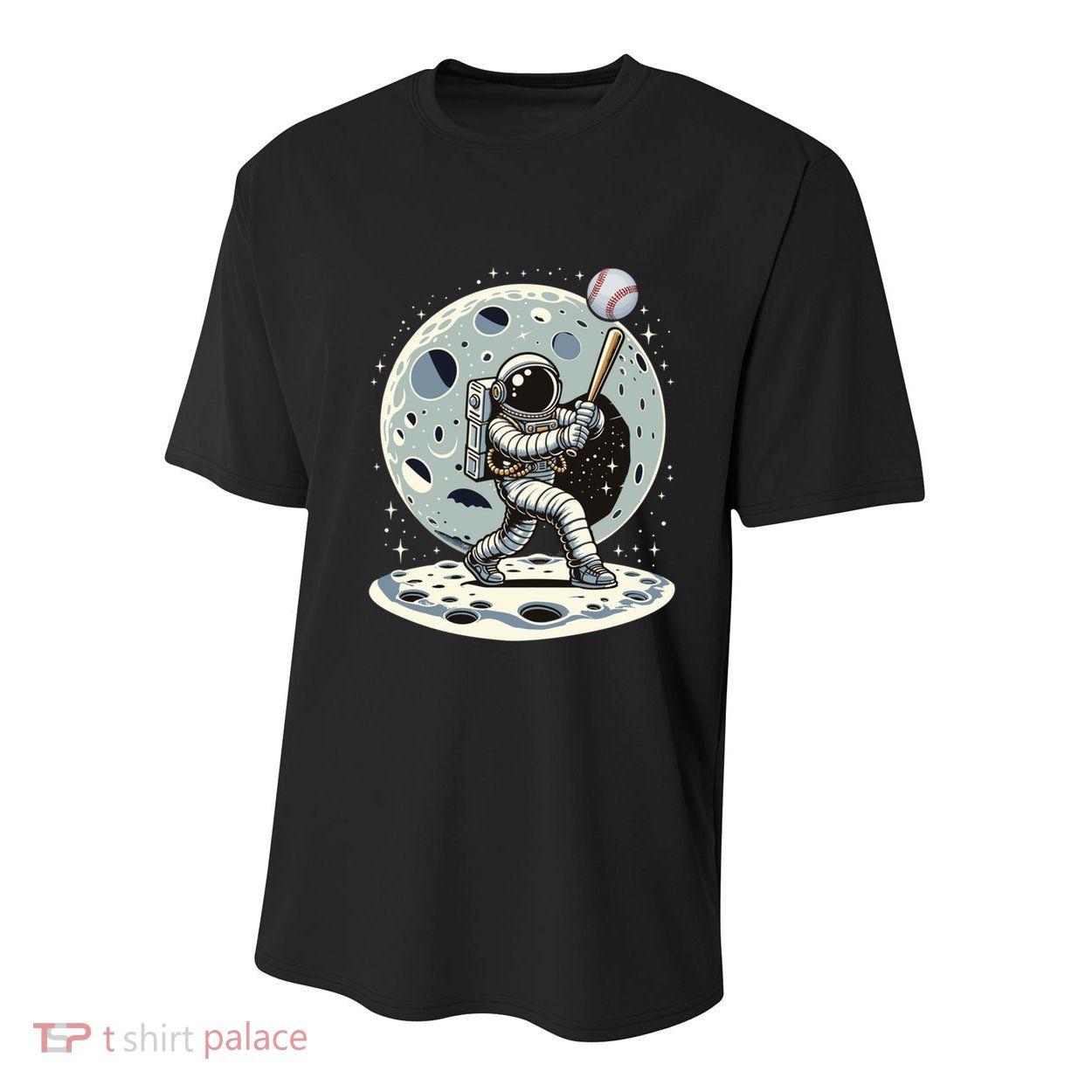 Astronaut Baseball Player Outer Space Moon Space Hitter Gift Youth Performance Sprint T-Shirt