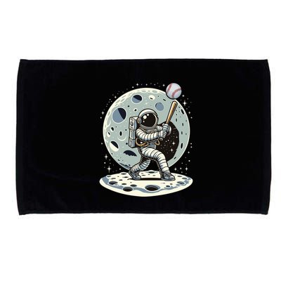 Astronaut Baseball Player Outer Space Moon Space Hitter Gift Microfiber Hand Towel