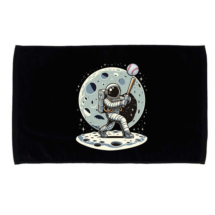 Astronaut Baseball Player Outer Space Moon Space Hitter Gift Microfiber Hand Towel