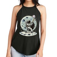Astronaut Baseball Player Outer Space Moon Space Hitter Gift Women's Perfect Tri Rocker Tank