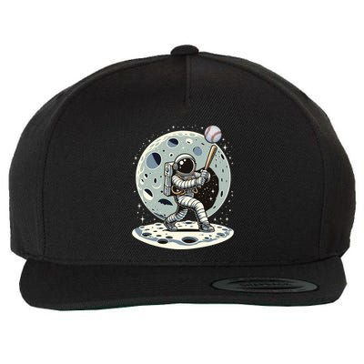 Astronaut Baseball Player Outer Space Moon Space Hitter Gift Wool Snapback Cap