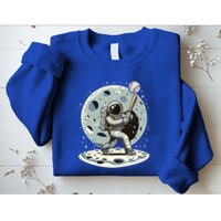 Astronaut Baseball Player Outer Space Moon Space Hitter Gift Sweatshirt