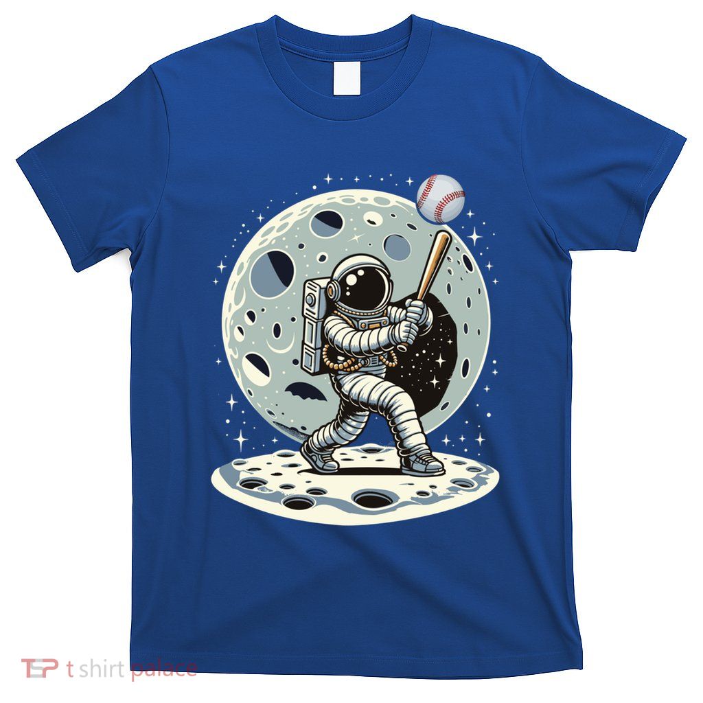 Astronaut Baseball Player Outer Space Moon Space Hitter Gift T-Shirt