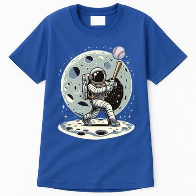 Astronaut Baseball Player Outer Space Moon Space Hitter Gift Tall T-Shirt
