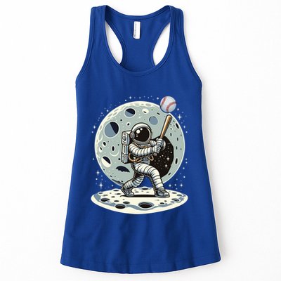 Astronaut Baseball Player Outer Space Moon Space Hitter Gift Womens Tank Top