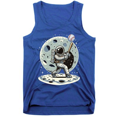 Astronaut Baseball Player Outer Space Moon Space Hitter Gift Tank Top