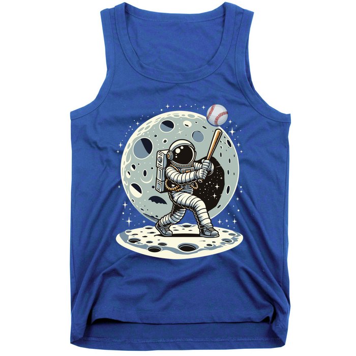 Astronaut Baseball Player Outer Space Moon Space Hitter Gift Tank Top