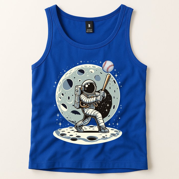 Astronaut Baseball Player Outer Space Moon Space Hitter Gift Tank Top