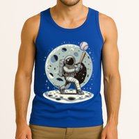 Astronaut Baseball Player Outer Space Moon Space Hitter Gift Tank Top