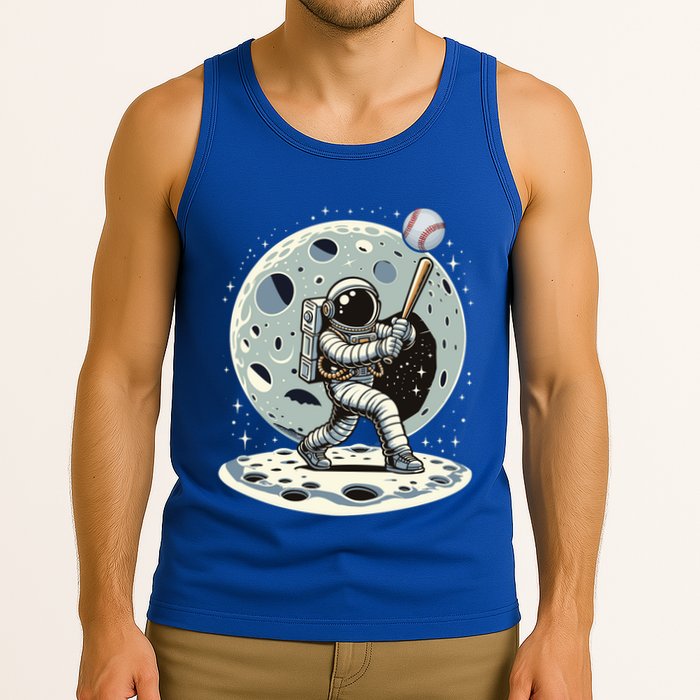 Astronaut Baseball Player Outer Space Moon Space Hitter Gift Tank Top