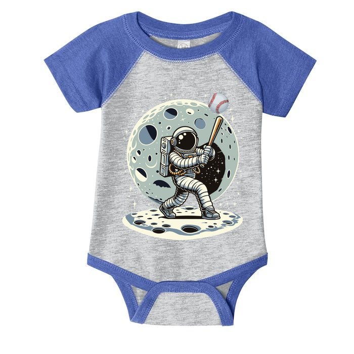 Astronaut Baseball Player Outer Space Moon Space Hitter Gift Infant Baby Jersey Bodysuit
