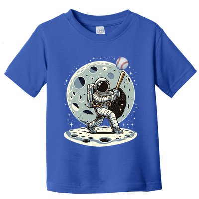 Astronaut Baseball Player Outer Space Moon Space Hitter Gift Toddler T-Shirt