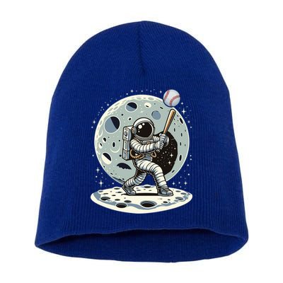 Astronaut Baseball Player Outer Space Moon Space Hitter Gift Short Acrylic Beanie