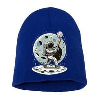 Astronaut Baseball Player Outer Space Moon Space Hitter Gift Short Acrylic Beanie