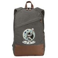 Astronaut Baseball Player Outer Space Moon Space Hitter Gift Cotton Canvas Backpack