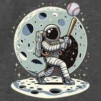 Astronaut Baseball Player Outer Space Moon Space Hitter Gift Vector Backpack