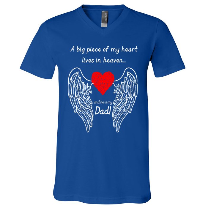 A Big Piece Of My Heart Lives In Heaven Gift V-Neck T-Shirt