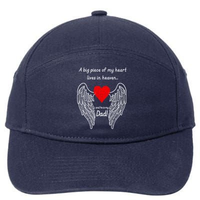 A Big Piece Of My Heart Lives In Heaven Gift 7-Panel Snapback Hat