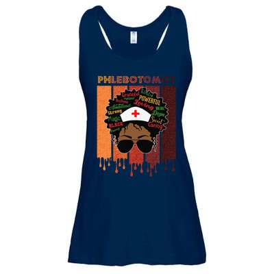 Afro Black Phlebotomist Queen Nurses Day Black History Month Ladies Essential Flowy Tank