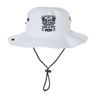 A Big Piece Of My Heart Lives In Heaven She Is My Mom Funny Gift Legacy Cool Fit Booney Bucket Hat