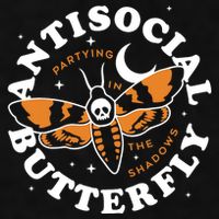 Antisocial Butterfly Partying In The Shadows Apparel Ladies PosiCharge Tri-Blend Wicking Tank