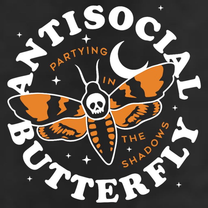 Antisocial Butterfly Partying In The Shadows Apparel Cool Comfort Performance Bucket Hat