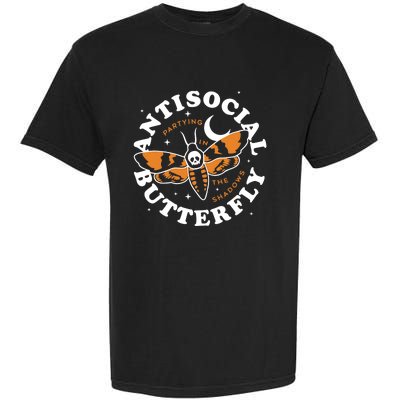 Antisocial Butterfly Partying In The Shadows Apparel Garment-Dyed Heavyweight T-Shirt