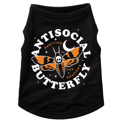 Antisocial Butterfly Partying In The Shadows Apparel Doggie Tank