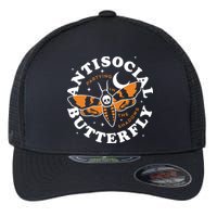 Antisocial Butterfly Partying In The Shadows Apparel Flexfit Unipanel Trucker Cap