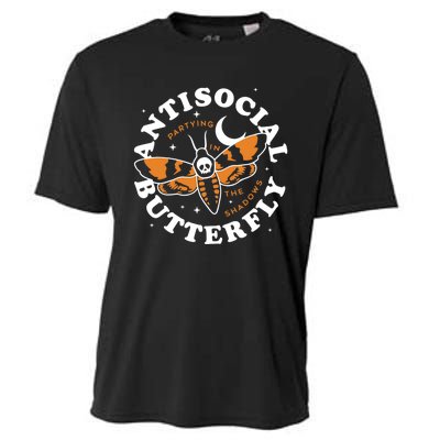 Antisocial Butterfly Partying In The Shadows Apparel Cooling Performance Crew T-Shirt