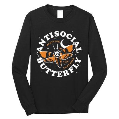 Antisocial Butterfly Partying In The Shadows Apparel Long Sleeve Shirt