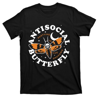 Antisocial Butterfly Partying In The Shadows Apparel T-Shirt